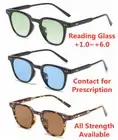 Men Women's Business Rivet Tinted Blue Green Pink Lens Reading Glass +1.0~+6.0