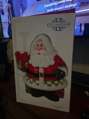 Fitz and Floyd Holiday Cheer Santa Clause Cookie Jar