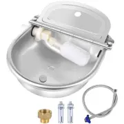 Automatic Animal Drinking Water Bowl Stainless Steel Waterer Feeder Farm Dog ...