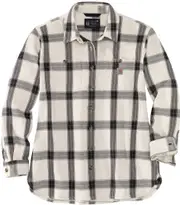 Carhartt Heavyweight Twill Ladies Shirt, black-white, Size XL for Women Black White