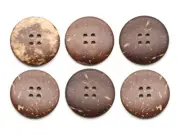 4 Holes Coconut Shell Button for Linen Shirt Buttons Arts Crafts Garment Sewi...