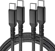 GOPALA USB-C to USB-C Cable 60W, [2Pack 1M] USB C Fast Charging Cable Compatible with iPhone 16/15/15 Pro/15 Plus/15 Pro Max, iPad mini 6/ Pro 2021, iPad Air 4, MacBook Pro 2020, Samsung Galaxy S23