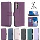 For Samsung A05S A15 A24 A34 A54 A14 A33 A53 Matte Magnetic Leather Wallet Case