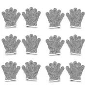 6Pair XXS 6-8yr Kid Cut-Resistant Stretch Gloves Safety Cuts Level 5 Protection