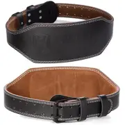 SizeL Genuine Leather Workout Belt Weight Lifting Lower Back Support for Squats, Deadlifts, Cross Training