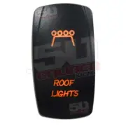 Orange Roof Light Rocker Switch - 50 Caliber Racing UTV, ATV, Car, Truck, Boat