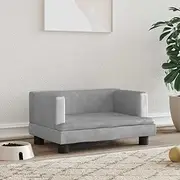 Dog Bed Light Grey 60x40x30 cm Velvet,Dog Beds 6KG-171907