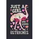 Just a Girl Who Loves Ostriches: Ostrich Lined Notebook, Journal, Organizer, Diary, Composition Notebook, Gifts for Ostrich Lovers