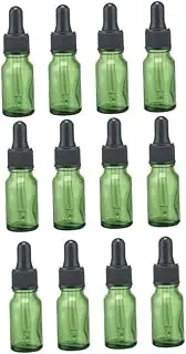 10ml Essential Oil Dropper Bottles Set of 12 Refillable Glass Oil Dispensing Bottles for Aromatherapy Daily Use