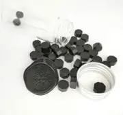 80 Pieces Black Sealing Wax Beads Wax Seal Stamp Melts Beautiful Color Metallic