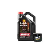 5L Motul 8100 X-CLEAN 5W40 Wix Filter Motor Oil Change Kit API SN (for: Renault)