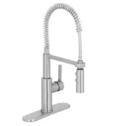 Glacier Bay Statham Coil Spring Neck Pull-Down Sprayer Kitchen Faucet Stainless
