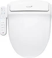 SmartBidet SB-2000WR Electric Bidet Toilet Seat with Heated Seating, Warm Air Dryer, Temperature Control Wash, and Control Panel, Round Seating