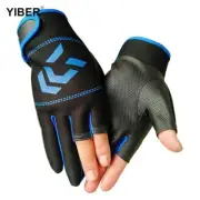 Solid Pattern Anti Slip Gloves Men Women Outdoor Protection Cotton Fishing Glove
