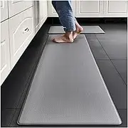 Kitchen Rugs, Cushioned Anti-Fatigue Kitchen Mat, Non-Skid Waterproof Wipeable Anti Fatigue Standing Area Rug for Floor Home, Office, Laundry, Sink B,45 * 120cm