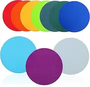 Kisangel 10 Pcs Colored Carpet Marker Dots Removable Classroom Floor Circles for Preschool Activities and Soft Rug Markers Engage Students with Color Coded Spots