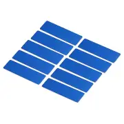 7 x 2cm Engraved Name Tags Kit,10Pcs Blank Badge with Pin,Blue