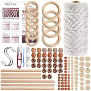 121Pcs Macrame Kit Macrame Supplies 3mm x 109Yards Macrame Cord for Macrame