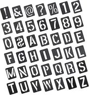 SHINEOFI 42pcs Letter Template Custom Stencil Signs Journal Stencils Number Stencil Adhesive Sticker Numbers Stencils for Painting Cake Decoration Stencils House Numbers Black Plastic