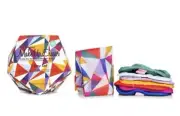 MakeUp Eraser Geometric 7 Day Set 7x Mini MakeUp Remover Cloth Cleaning Bag