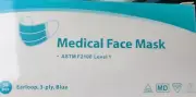 50 PCS 3-Ply Disposable Blue Face Mask Non Medical Surgical Earloop Mouth Cover