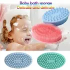 Body Scrubber Bath Brush Washing Comb Silicone Bristles Scalp Massager BathTool⊙