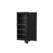 SP Tools 27" USA Sumo Ser Side Cabinet - 4 Roller Shelves & 1 Fixed Shelf Black