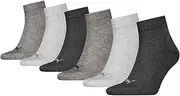 [PUMA] Men's Women's Unisex Quarter Plain Ecom Pack of 6 Black White Grey Blue