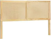 Artiss Bed Head Double Size Rattan - RIBO Pine