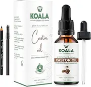 Koala Organics 100% Pure Castor Oil | Shop Local | Cold Pressed, Hexane-Free | Multipurpose Use for Skin, Hair & Scalp | 59 ML