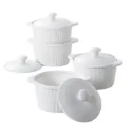 Ramekins with Lids Oven Safe 15 oz, Ramekins Bowls for Creme Brulee, Souffle Dis