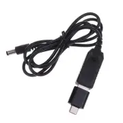 USB to DC9V 12V Power Line Adapter Type-C 5.5x2.1mm LED Display Connector