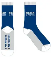Frankly Funny Novelty Socks One Size Fits Most - Nobody Is Perfect, EJF E9117