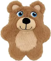 KONG - Snuzzles Kiddos Teddy Bear - Indoor Cuddle Squeaky Plush Dog Toy - for Small Dogs