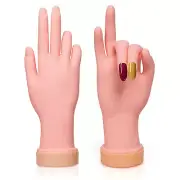 Salon Manicure Training Mano Falsa De Silicona Para Practica De Arte En Uñas