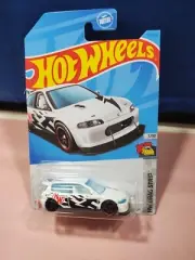 Hot Wheels Honda Civic Custom HW Drag Strip #7/10 White Diecast 1:64 Scale New