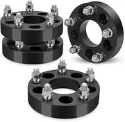 Dynofit 5x4.5 to 5x5 Wheel Adapters 4PCS for Je-ep Jk Wk Wj Xk Wheels on Tj Yj Kk Xj Mj Kj Zj, 5x114.3mm to 5x127mm 1.25" Forged Conversion Wheel Adapters 1/2" Thread, Bolts Pattern Changed Spacers