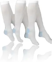 Thigh-High Compression Stockings 15-20 mmHg - Anti-Embolism TED Hose with Inspection Toe Hole for Men & Women