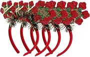 [TOVINANNA] 8 Pcs Headdress for Christmas Snowflake Headbands Christmas Hair Hoops Hair Bands Head Band Christmas Headbands Headband for Decor Party Headdress Snowflake Hair Hoop