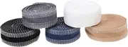 ERINGOGO Pants Men Decorative Fabric Tape Iron on Hemming Tapes Black Edge Clothing Decor Polyester
