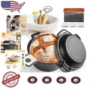 Premium 5QT Multi-Functional Cast Iron Dutch Oven with Bread Proofing Basket