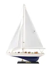 Wooden Sailboat Model Ship Decor Yacht Enterprise 1/100 Scale 1930 America'S Cup