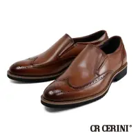 在飛比找momo購物網優惠-【CR CERINI】翼紋花雙色底樂福鞋 棕色(CR1655