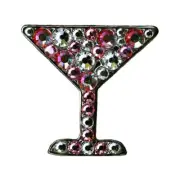Swarovski Martini Pink Golf Ball Marker and Happy Olives Hat Clip