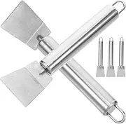 TEHAUX 5pcs Stainless Steel Freezer Shovel Ice Removal Tool for Refrigerator Cleaning