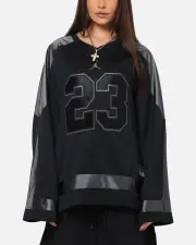 [JORDAN] Jordan Brooklyn Collegiate Hockey Jersey Black/iron Grey - Size 2XL 2XL Black/Iron Grey