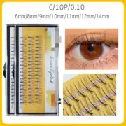 Individual Faux Mink False Eyelashes Natural Wispy Fluffy Lash Grafting #AU 。
