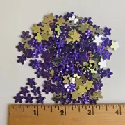 200 Acrylic Flatback Flower Rhinestone Gem Purple Scrapbooking Crafts