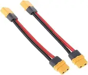 Eigell 2 Pack XT60 / XT-60 Male to Female Extension Cable for, Boats Or Planes Lipo