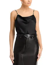 Cinq a Sept Bohemian Rhinestone Marta Silk Cami Top